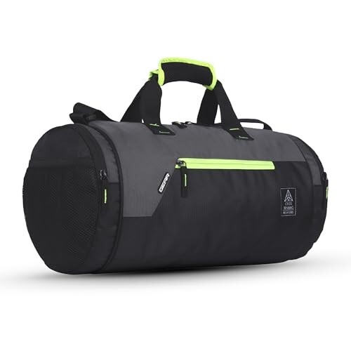 Gear Cross Training 9"/29L Large Water Resistant Duffle Bag | Travel Bag | Gym Bag for Men & Women (Black - Grey)