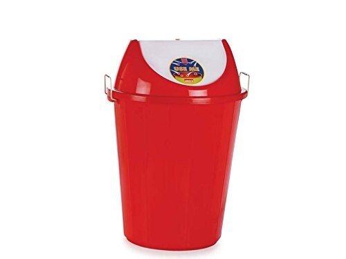 ARISTO Swing Lid Garbage Waste Dustbin 60 Ltr red