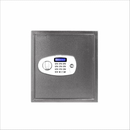 Yale YSS/390 Digital Safe Locker for Home | 41 Litre | Electronic Keypad with PIN Code | Emergency Key | Standard Security Safe | Grey | 1 Year Warranty