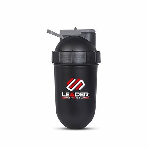 Protein Shake Bottle with Extra Compartment - Gym Shaker Bottle for Protein Shake Mixing