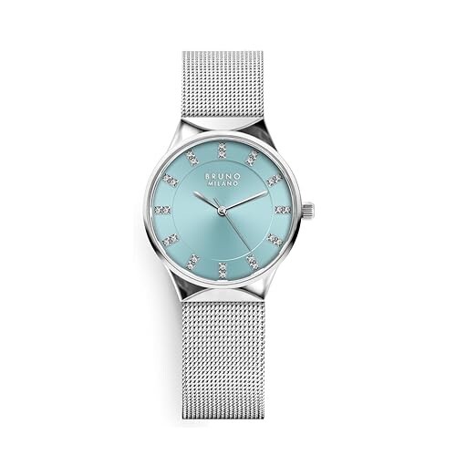 BRUNO MILANO Stylish Watches Mesh Band Shiny Dial for Women and Girls
