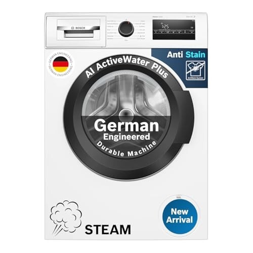 Bosch 8 kg, 5 Star, Front Loading Washing Machine (White)