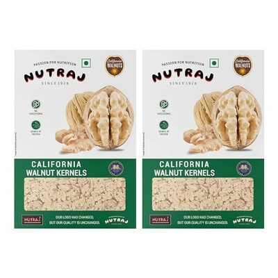 Nutraj California Walnut Kernels 500gm (250gm x 2) 