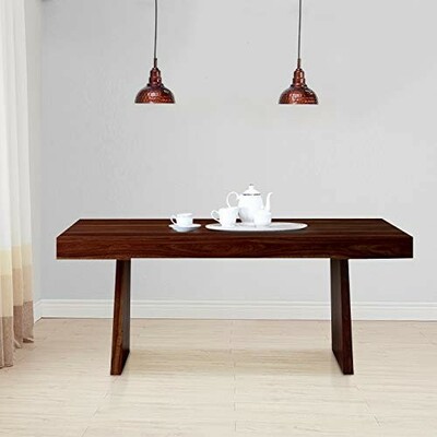 HomeTown Austin Solid Wood Six Seater Dining Table in Honey Colour