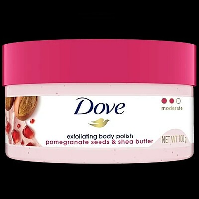Dove Body wash Pomegranate Seeds & Shea Butter Exfoliating Body Polish, 100 g