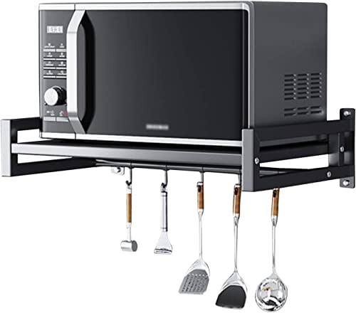 A to Z Hub Wall Mount Microwave Oven Rack - Metal Holder Storage Stand