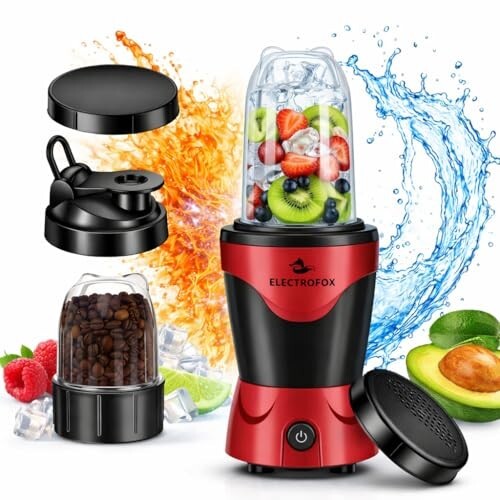 Electrofox Pro Nutri Bullet 750 W Juicer Mixer Grinder (Nutri Pro | 2 Jars | Red & Black) 2 Year Warranty