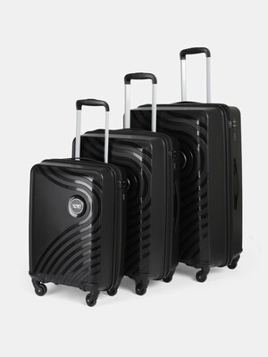 Buy Wildcraft Onyx Lite Set Of 3 Textured Hard Suitcase Trolley Bag 185L - Trolley Bag for Unisex 35317352 | Myntra