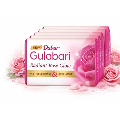 Dabur Gulabgiri Pure rose soap 150g × 4 (600g) (Pack of 4 - each150g) only ₹116