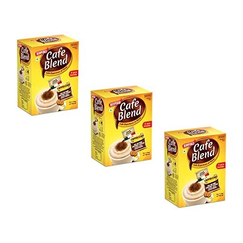 Kopiko Cafe Blend Cappuccino All In 1 Premix Instant Coffee - 125 Gm |Pack Of 3| 