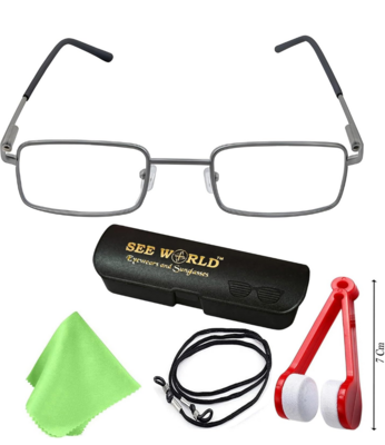 Bazaar : Full Rim Metal Reading Glasses with Spring Hinges & Eye Protection