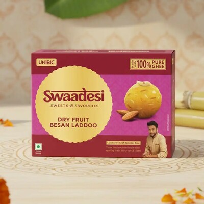 Zepto – Unibic Swaadesi Ghee Dry Fruit Besan Laddoo (180g)
