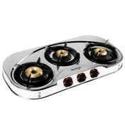 Zepto - Milton Royal Stainless Steel Gas Stove 3 Burners | ISI Certified Manual Ignition