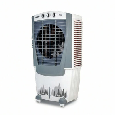 USHA Striker 70SD1 Desert Air Cooler for Home with Powerful Airflow, 3-Side Honeycomb Pads, 11m Air Throw & Inverter Compatibility (70L, White)