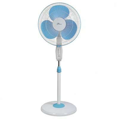 RR Signature Centaur 400 MM Pedestal Fan For Home| 90 Degree Silent Oscillation |High Air Delivery | 30 degree Tilt Functionality | 3 Speed Setting |2 Year Warranty White-Blue