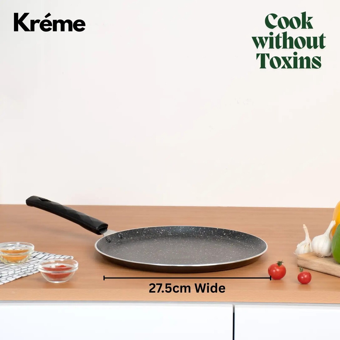 Kreme series Nonstick Granite Non-Induction Flat Dosa Tawa 28 cm