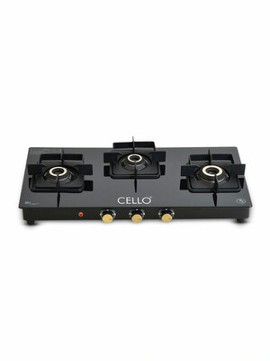Cello Glass 3 Burners Automatic Gas Stove - Gas Stove for Unisex 38836380 | Myntra