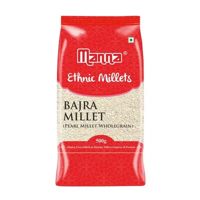 Zepto : Manna Bajra Millets 500 g (Location Specific)