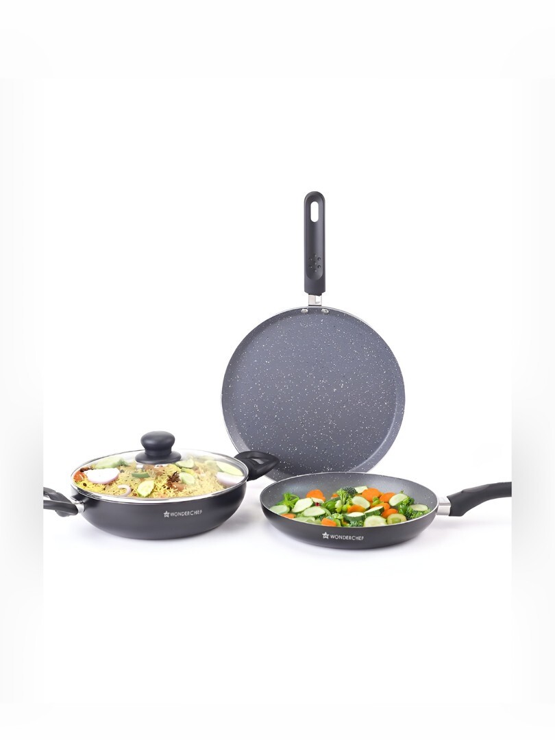 Buy Wonderchef Grey Induction Base Aluminium Cookware Set Of - Cookware Set for Unisex 32653066 | Myntra