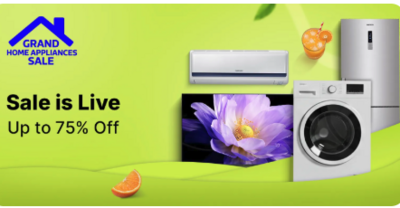 Flipkart Grand home appliances sale Upto 75% off + Bank Offer 