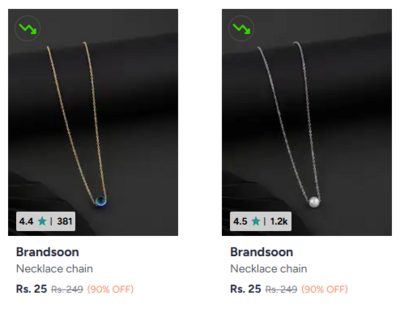 Brandsoon Chain Necklaces upto 90% off 