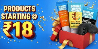 Deals  start @ Rs 18 Bombay Shaving Company