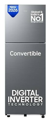 Samsung 236 L, 3 Star, Convertible, Digital Inverter Frost Free Double Door Refrigerator