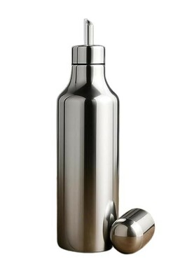 TOSAA Stainless Steel Oil Can, Easy Flow Stainless Steel Oil Dispenser Bottle with Cap | Air-Tight Spill-Proof (750 ML)