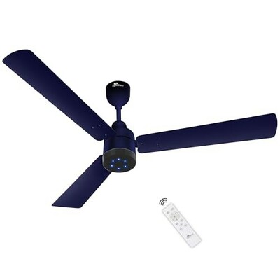 RR Signature BrightAir 1200mm BLDC Ceiling Fan with Remote Control (Silent Blue)