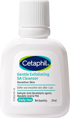 Cetaphil Gentle Exfoliating SA Cleanser 29ml | Daily Foaming Face Wash with Salicylic Acid, Mandelic Acid & Gluconolactone | Smooth, Even Skin | For Sensitive & Acne-Prone Skin Online 