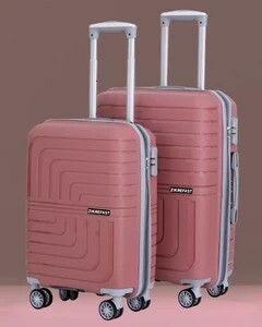 zikrefast Hard Body Set of 2 Luggage 8 Wheels - Pink