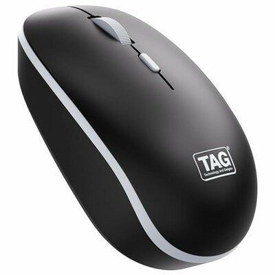 TAG WM500 Black/Grey Wireless Mouse, 2.4GHz USB Receiver
