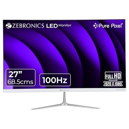 ZEBRONICS SA127 LED Monitor, 27 inch (68.5cm), 250 nits, 100Hz, FHD(SA127)