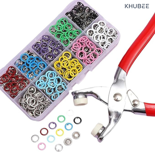  Khubee Snap Button Kit with Plier Tool @ ₹341| 100+ Metal Buttons DIY Sewing Kit