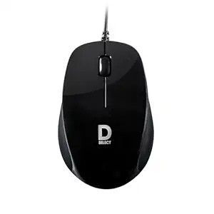 Wired Mouse DS112-Black with USB Type C Connector, 1200DPi, Lightweight 