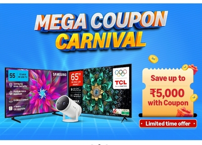 Amazon Mega Coupon Carnival Save Upto Rs 5000 using coupon deals + Upto 45%  Additional Discount + Bank Offers