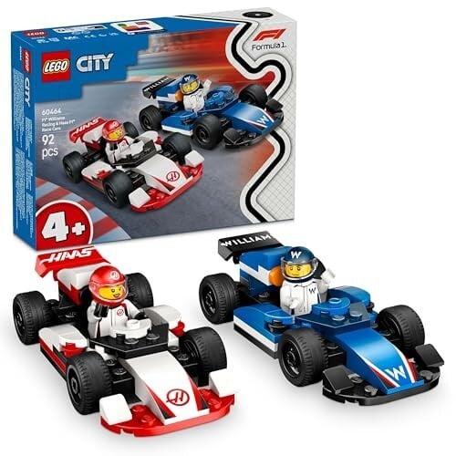 LEGO City F1 Williams Racing & Haas F1 Race Cars Vehicle Toy 