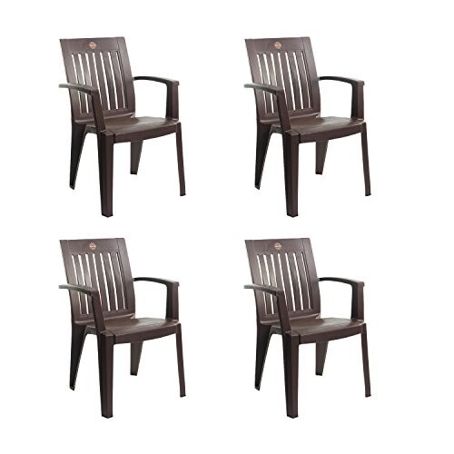 Cello Prominent Set of 4 Chairs (Ice Brown) | Strong and Durable 