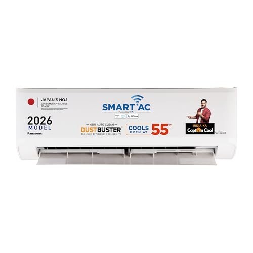 Panasonic 1.5 Ton 3 Star, New Star rated, Premium WiFi Inverter Smart Split AC