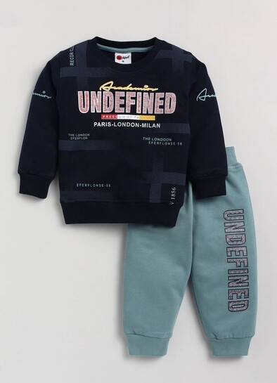 Zepto - Mars Infiniti Boys Winter Clothing Set Sweatshirt & Track Pant – Navy (18-24 months)