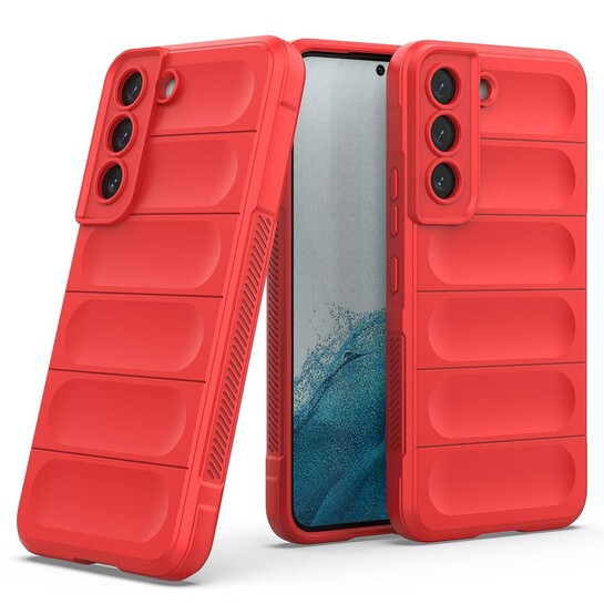Amazon Brand - Solimo Silicone Mobile Cover for Samsung Galaxy S22 5G (Silicon_Red)