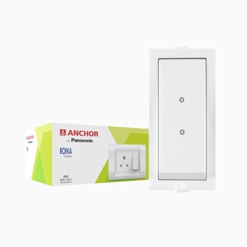 Anchor by Panasonic Roma Classic 10AX 2 Way Switch for Electric Board (White, 21022-10)