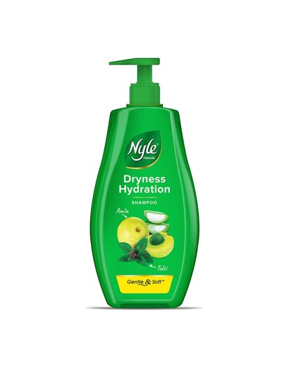 Nyle Naturals Dryness Hydration Shampoo With Tulsi, Amla & Aloe Vera For Soft Hair 1L 