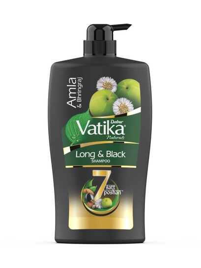 Dabur Vatika Amla & Bhringraj Long & Black Shampoo For Shiny, Long & Black Hair 1L 