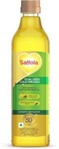 Saffola Cold Pressed Multi-Source Groundnut Oil & Safflower Seed Oil Blended Oil PET Bottle (1 L)