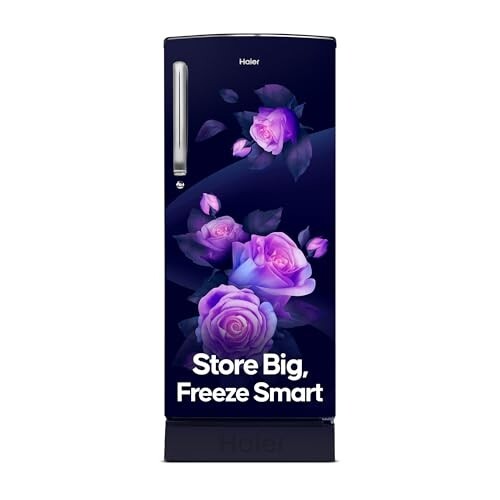 Haier 205L 5Star Direct Cool Single Door Refrigerator (HED-215MRB-N, Marine Rose, Base Stand)