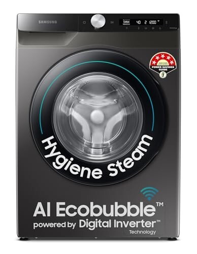 Samsung 8 kg, 5 star, AI Control, AI Eco Bubble, Fully-Automatic Front Load Washing Machine (Inox)