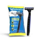 Zepto - LetsShave Pro 2 Plus Disposable Razor for Men Twin Blade Shaving Razor with Lubra Strip