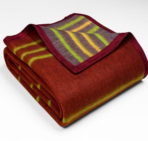 BSB HOME Premium Wool Blend Stripe Blanket | 500 GSM | Ideal for Winter & All Seasons