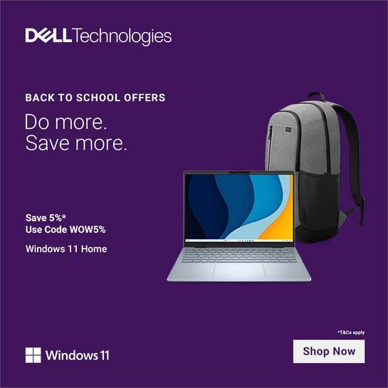 Dell Back to School Days - Flat 5% Off on Sitewide  